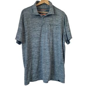 Hawke & Co Performance Sportswear Men's XL Polo Shirt Blue Heathered